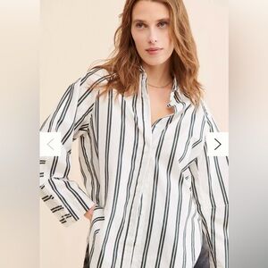 EUC Mikoh Paseo Size 1 Striped Oversized Dress Shirt sold in Anthropology